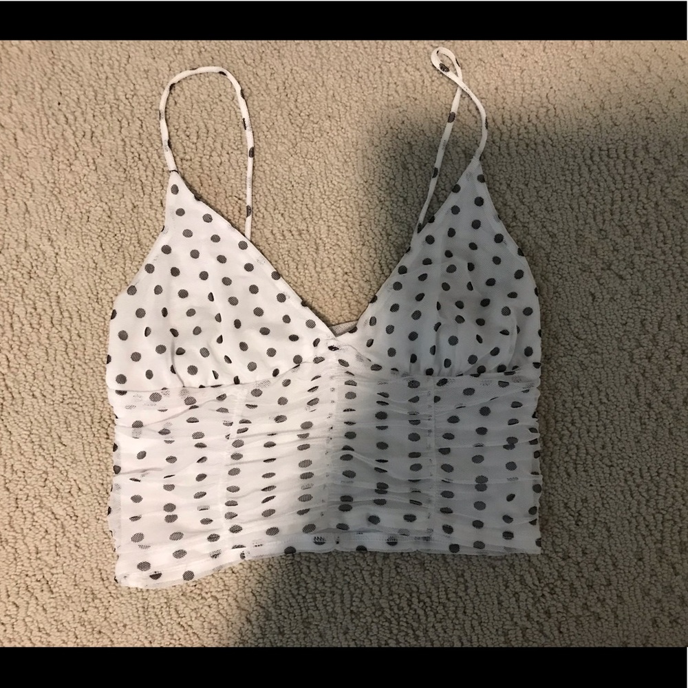 Urban outfitters polka dot crop top